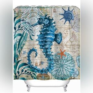 SeaHorse Ocean Shower Curtain 72”x72”